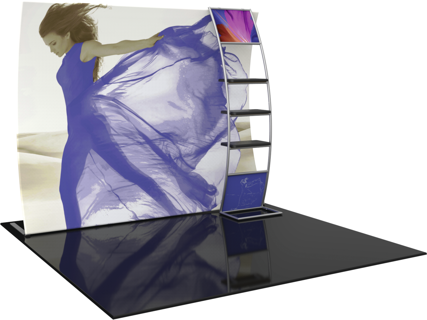Horizon Pro 10 ft VC10 Vertical Curve Fabric Backwall