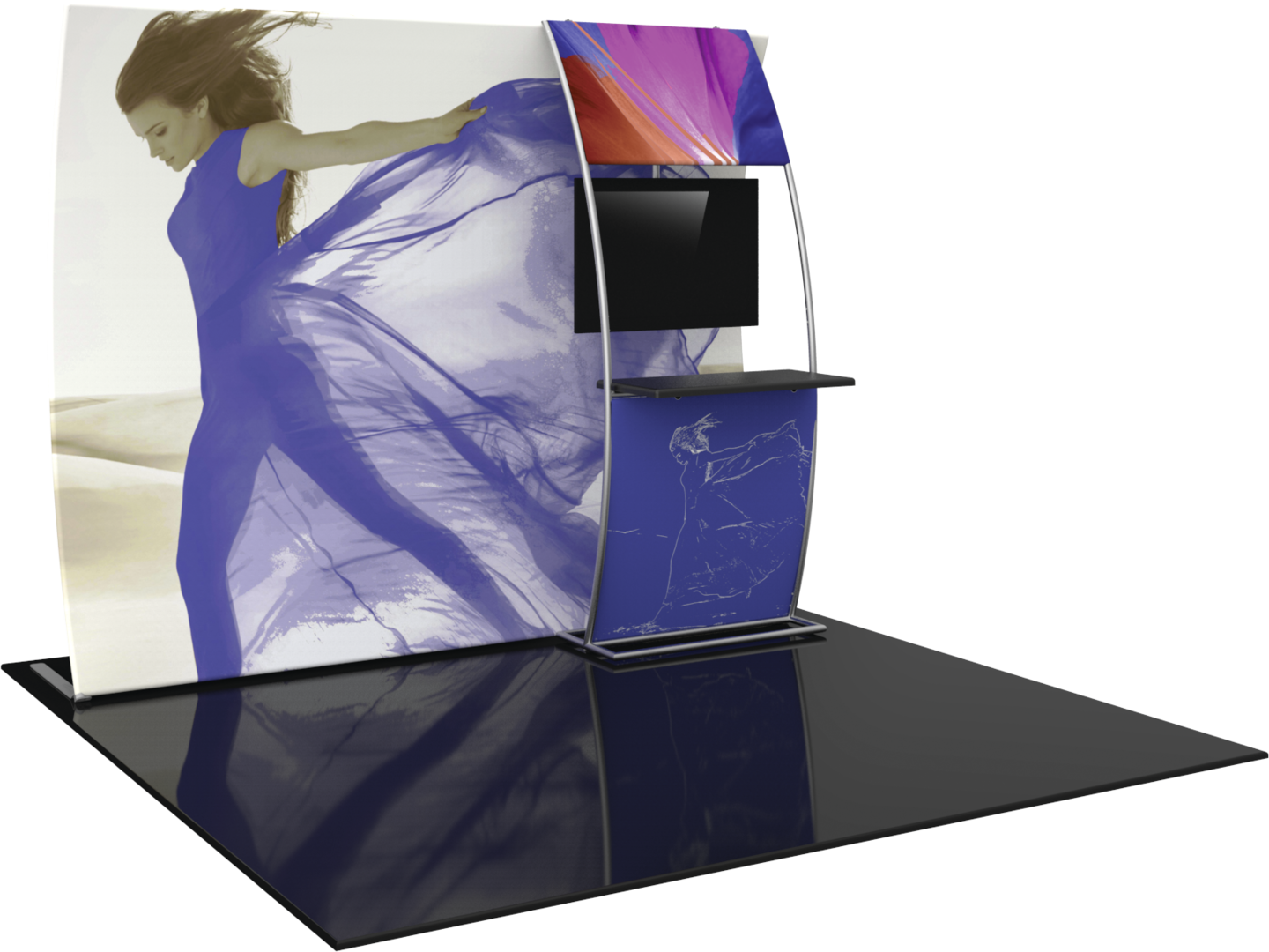 Horizon Pro 10 ft VC7 Vertical Curve Fabric Backwall