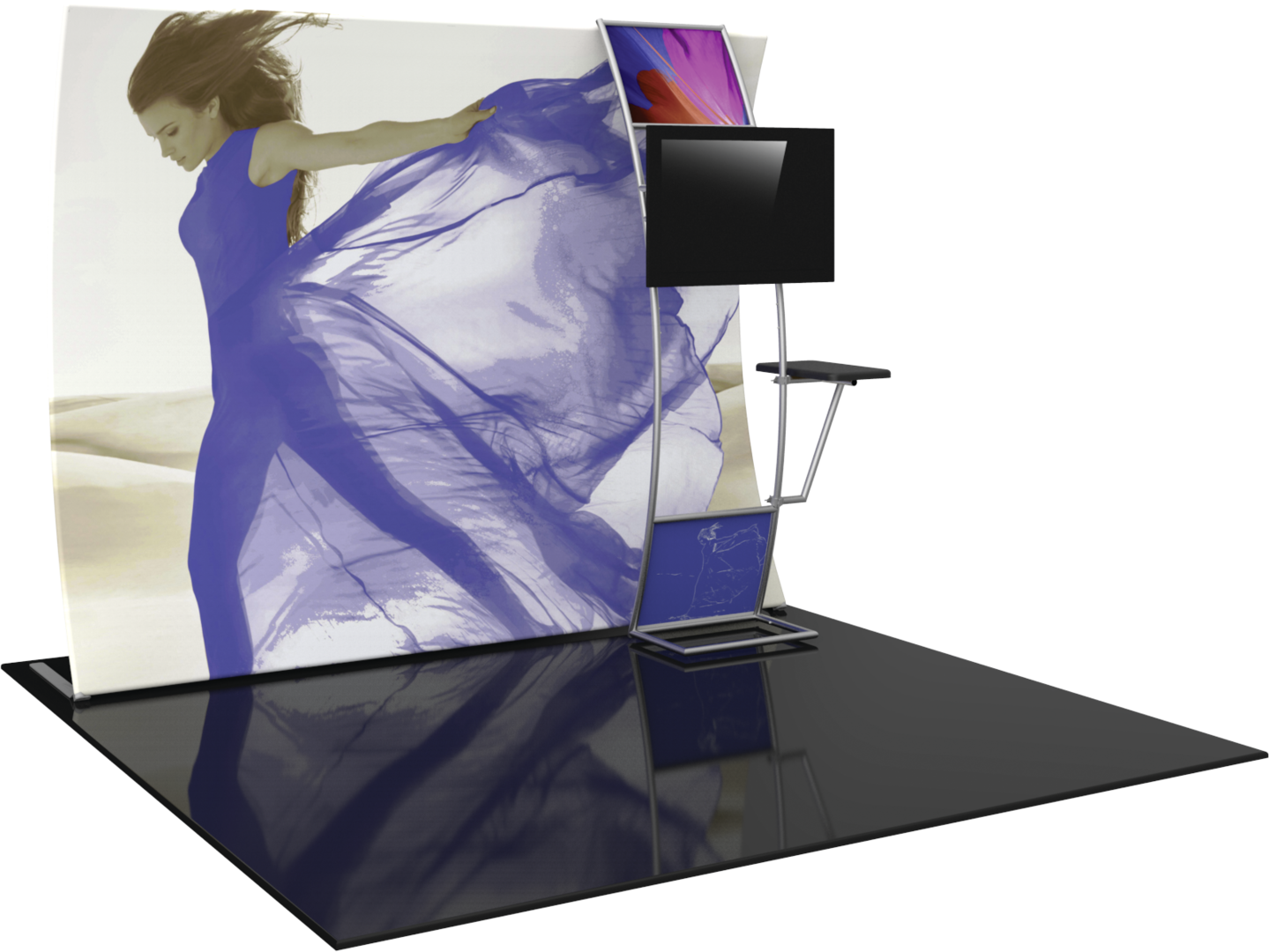 Horizon Pro 10 ft VC9 Vertical Curve Fabric Backwall