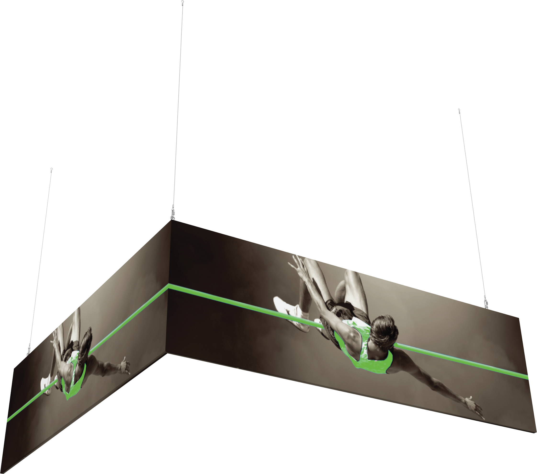 10 ft x 10 ft x 3 ft L-Shaped Hanging Structure