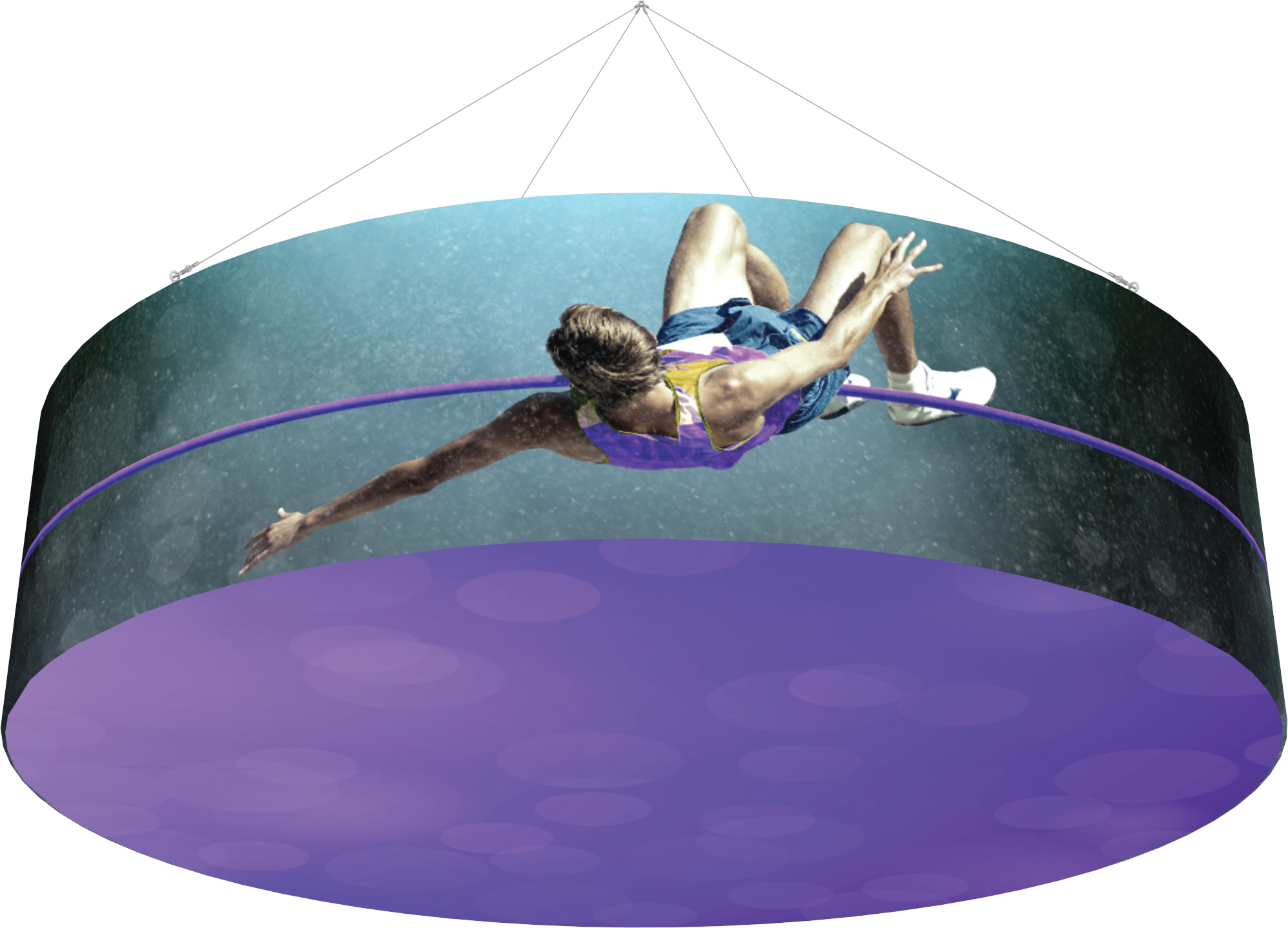 12 X 3 ft Backlit Ring Hanging Structure