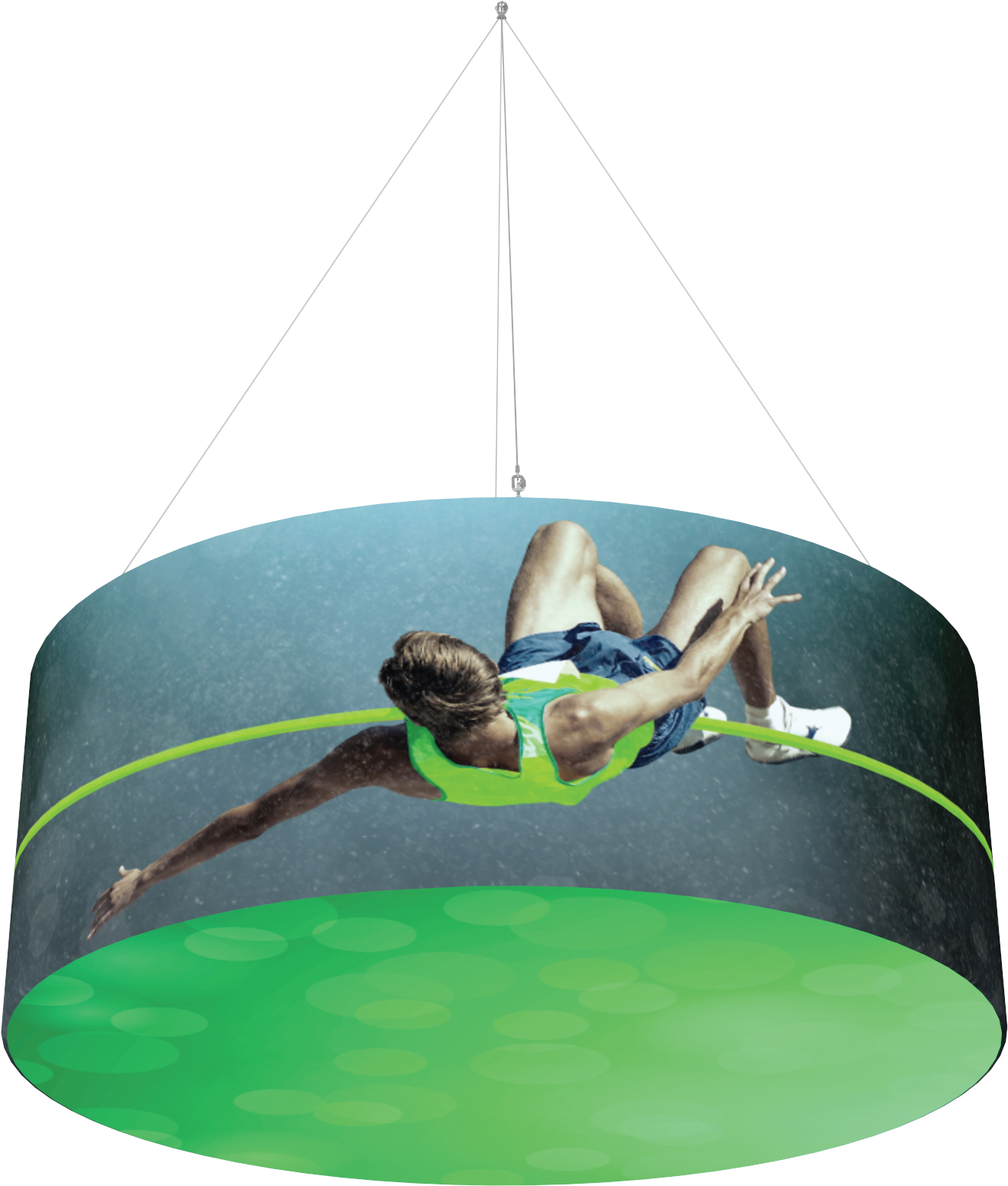 8 X 3 ft Backlit Ring Hanging Structure