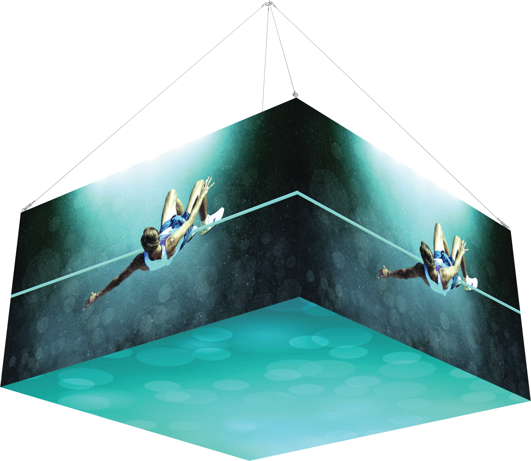 8 ft x 4 ft Backlit Square Hanging Structure