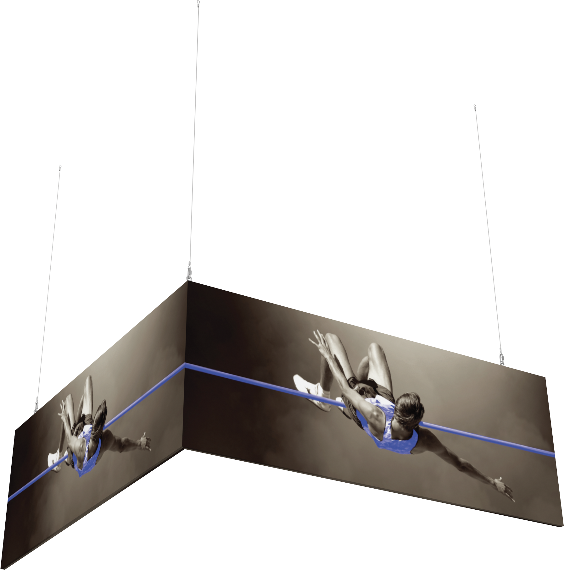 8 ft x 8 ft x 3 ft L-Shaped Hanging Structure