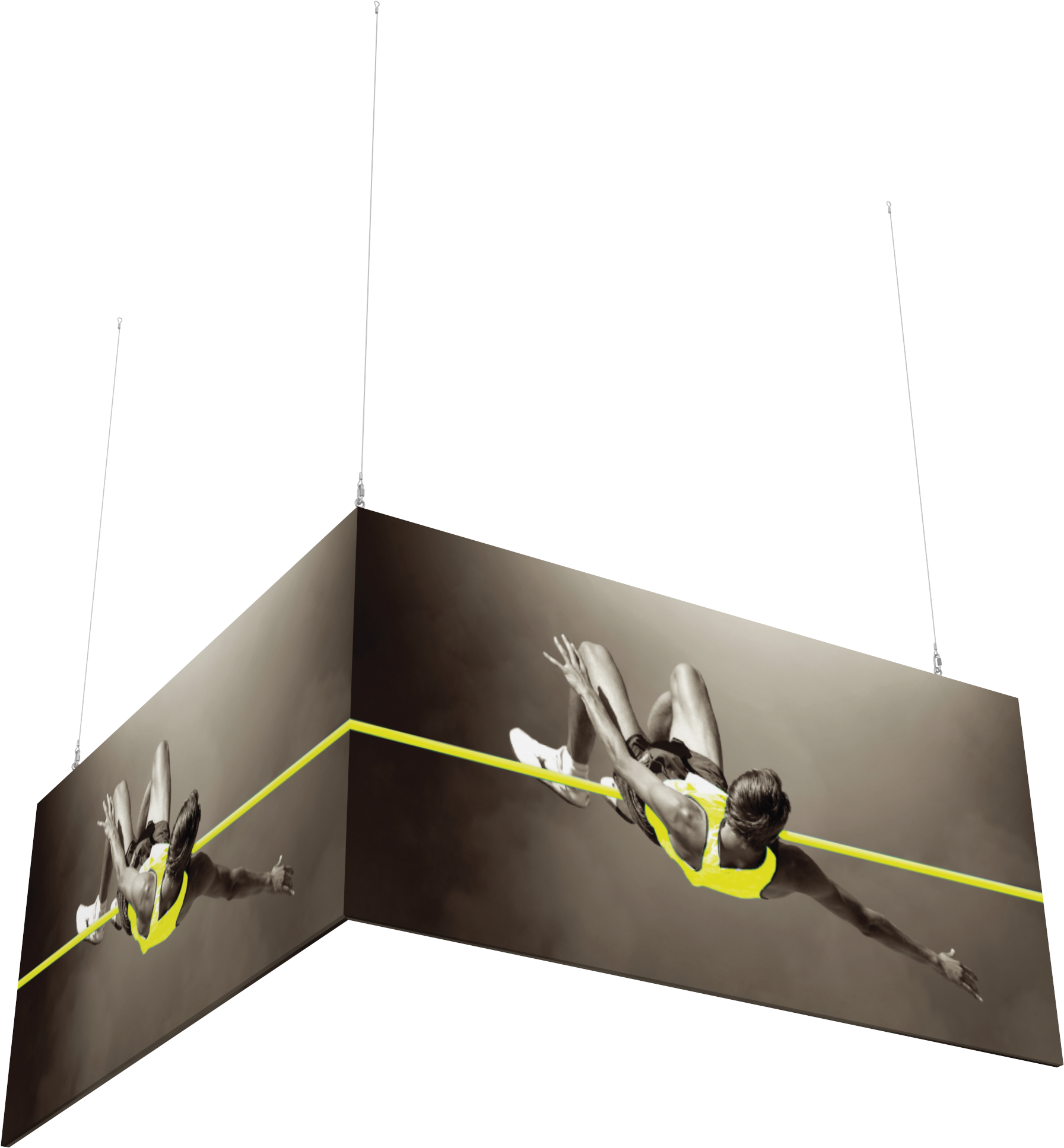 8 ft x 8 ft x 4 ft L-Shaped Hanging Structure