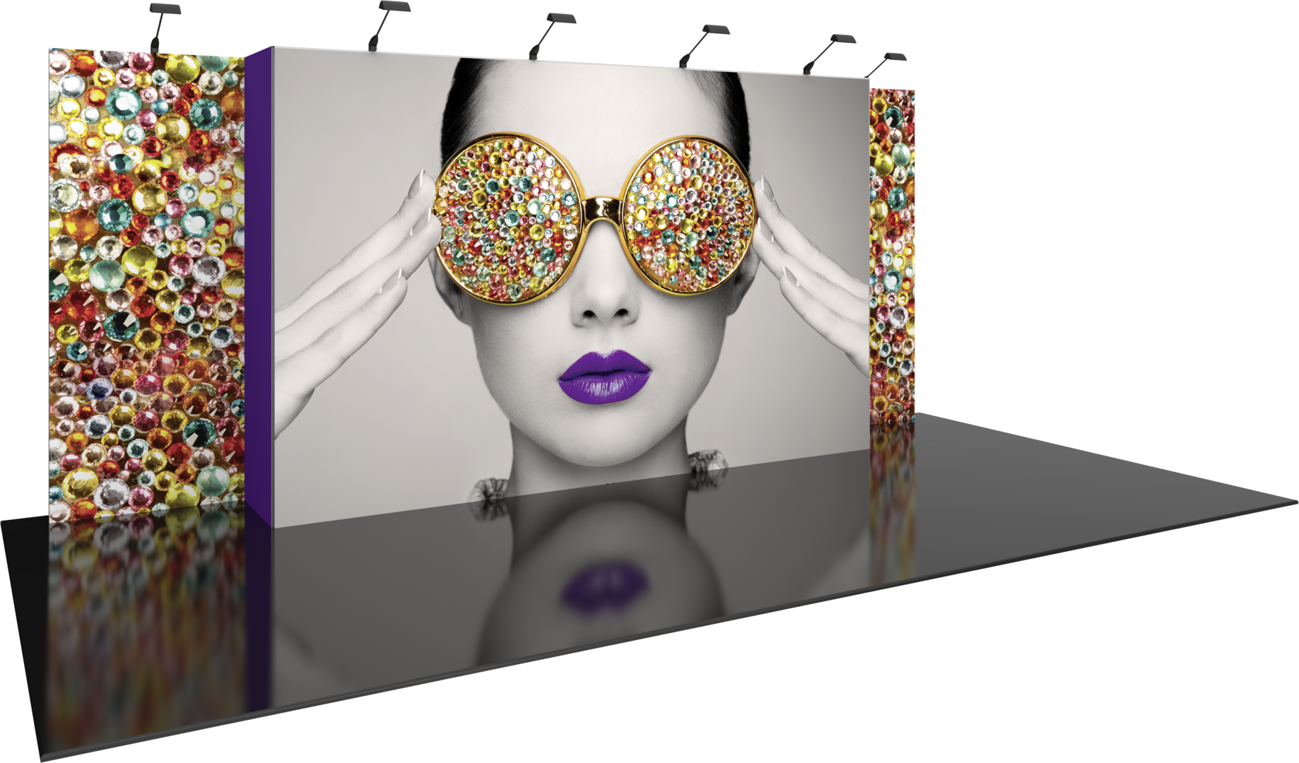 LumaFrame Frame Master 20 ft Modular Backwall Kit 07