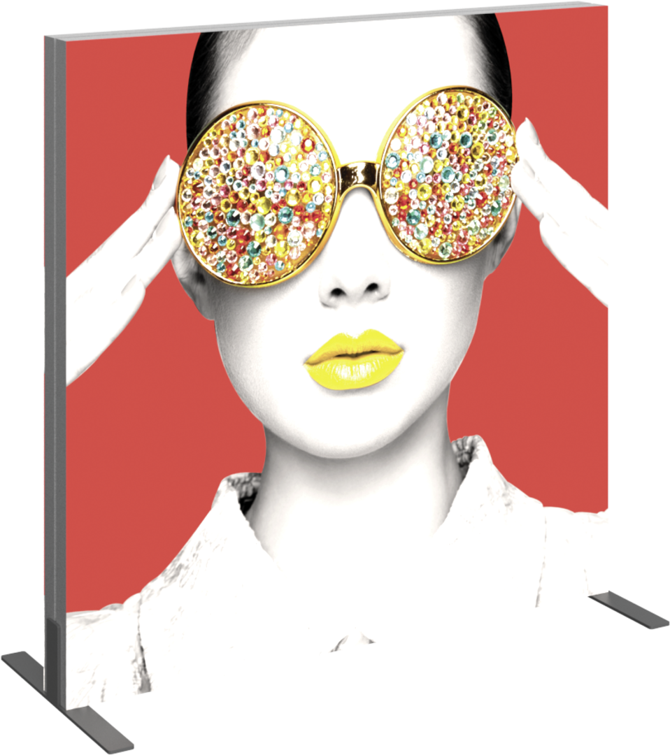 LumaFrame Frame Square Backlit Lightbox 02 Fabric Banner Display Retractable Banner Stand