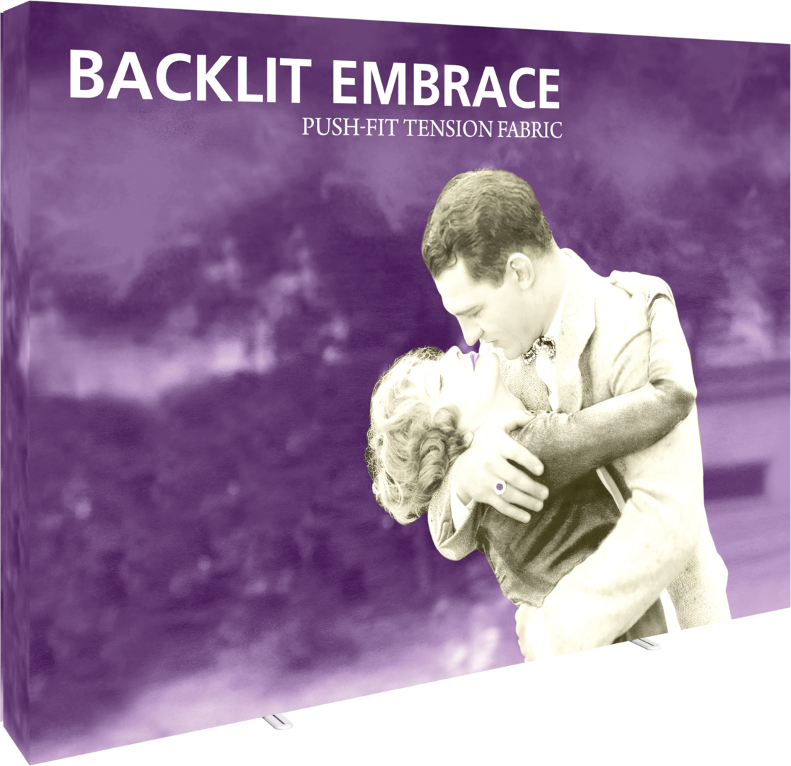 Radiant 10 ft Backlit Full-Height Push-Fit Fabric Display