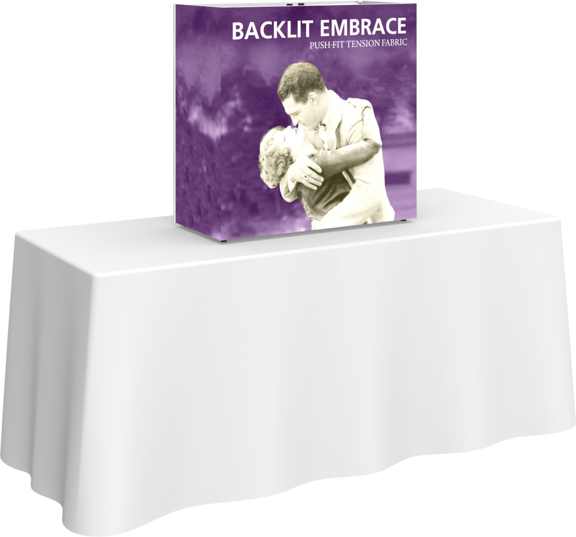 Radiant 2.5 ft Backlit Tabletop Push-Fit Fabric Display
