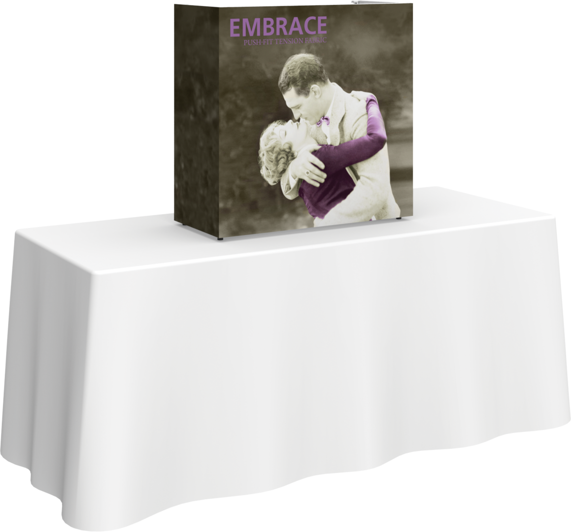 Radiant 2.5 ft Square Tabletop Push-Fit Fabric Display