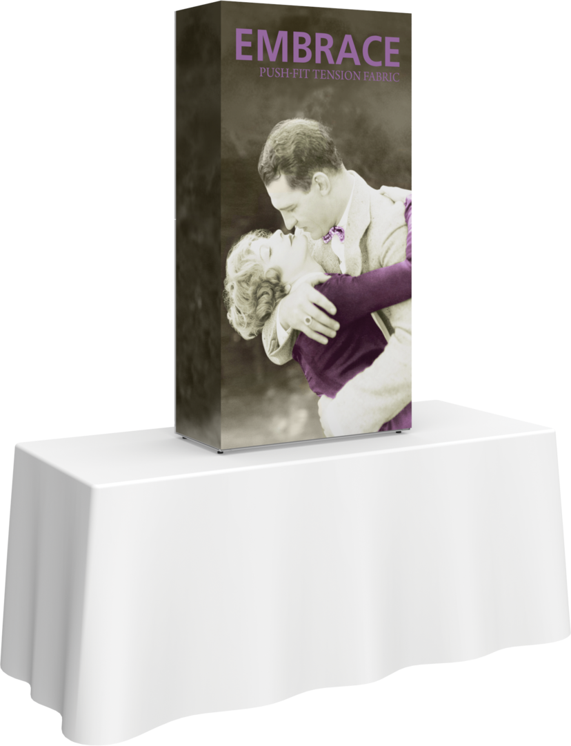 Radiant 2.5 ft Tabletop Push-Fit Fabric Display