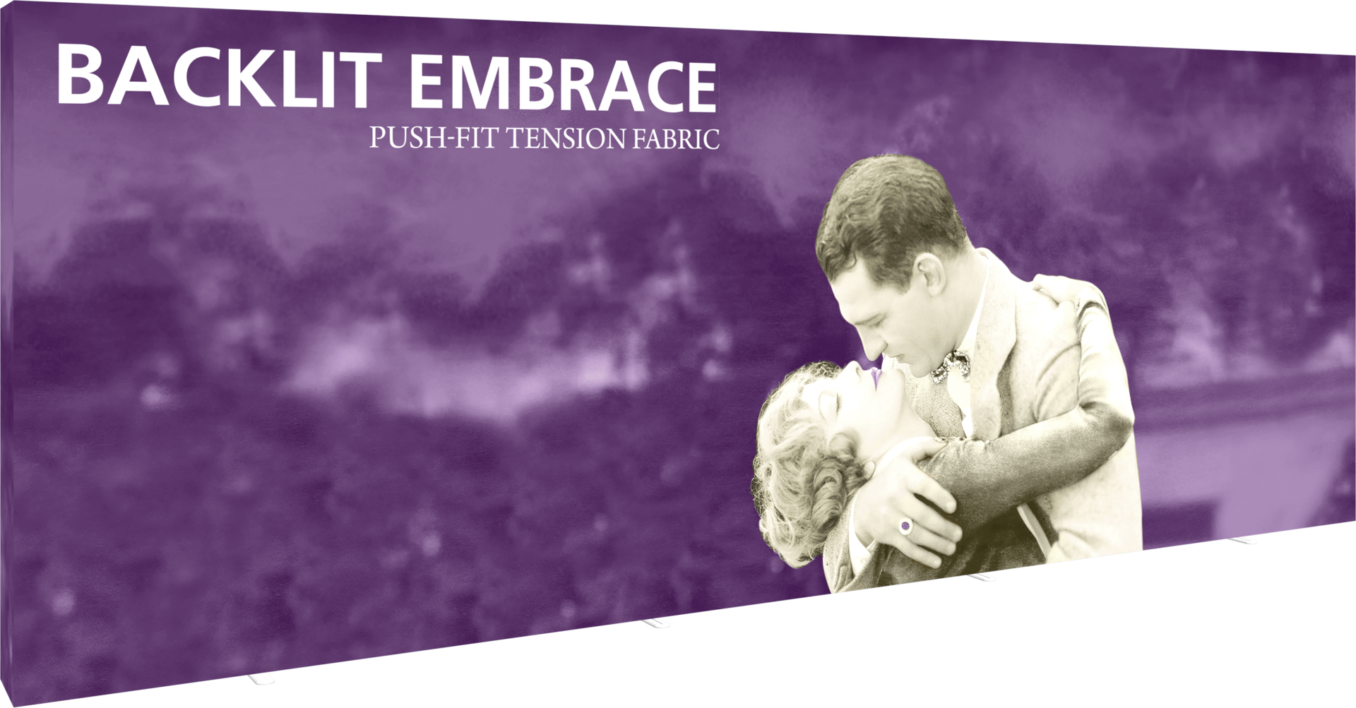 Radiant 20 ft Backlit Full-Height Push-Fit Fabric Display