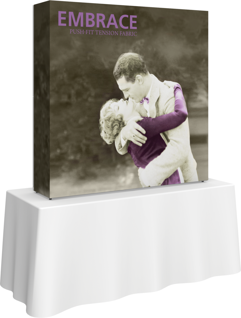 Radiant 5 ft Square Tabletop Push-Fit Fabric Display